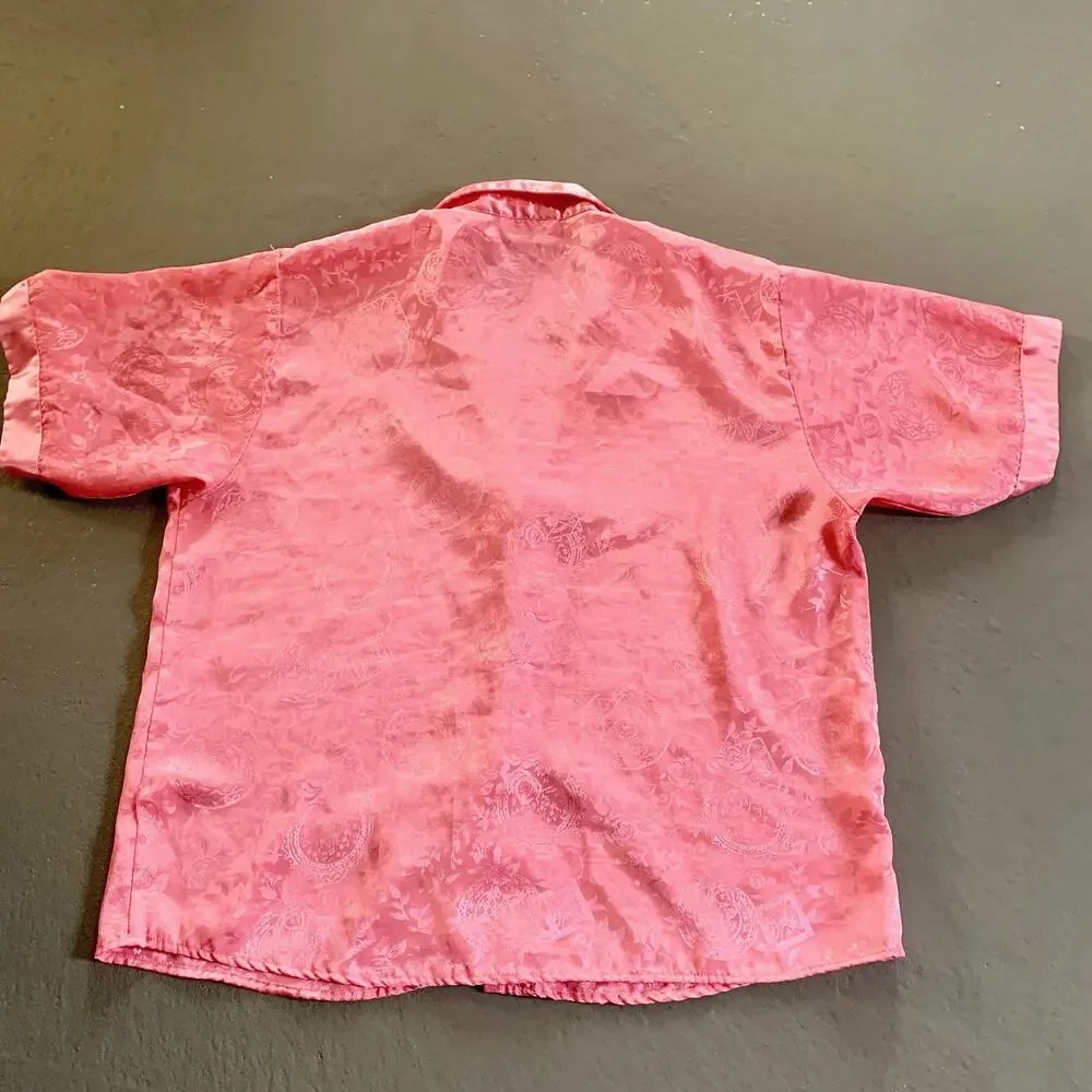 Vintage Victoria’s Secret Gold Label Pink Button-Up Sleep Shirt Size Small